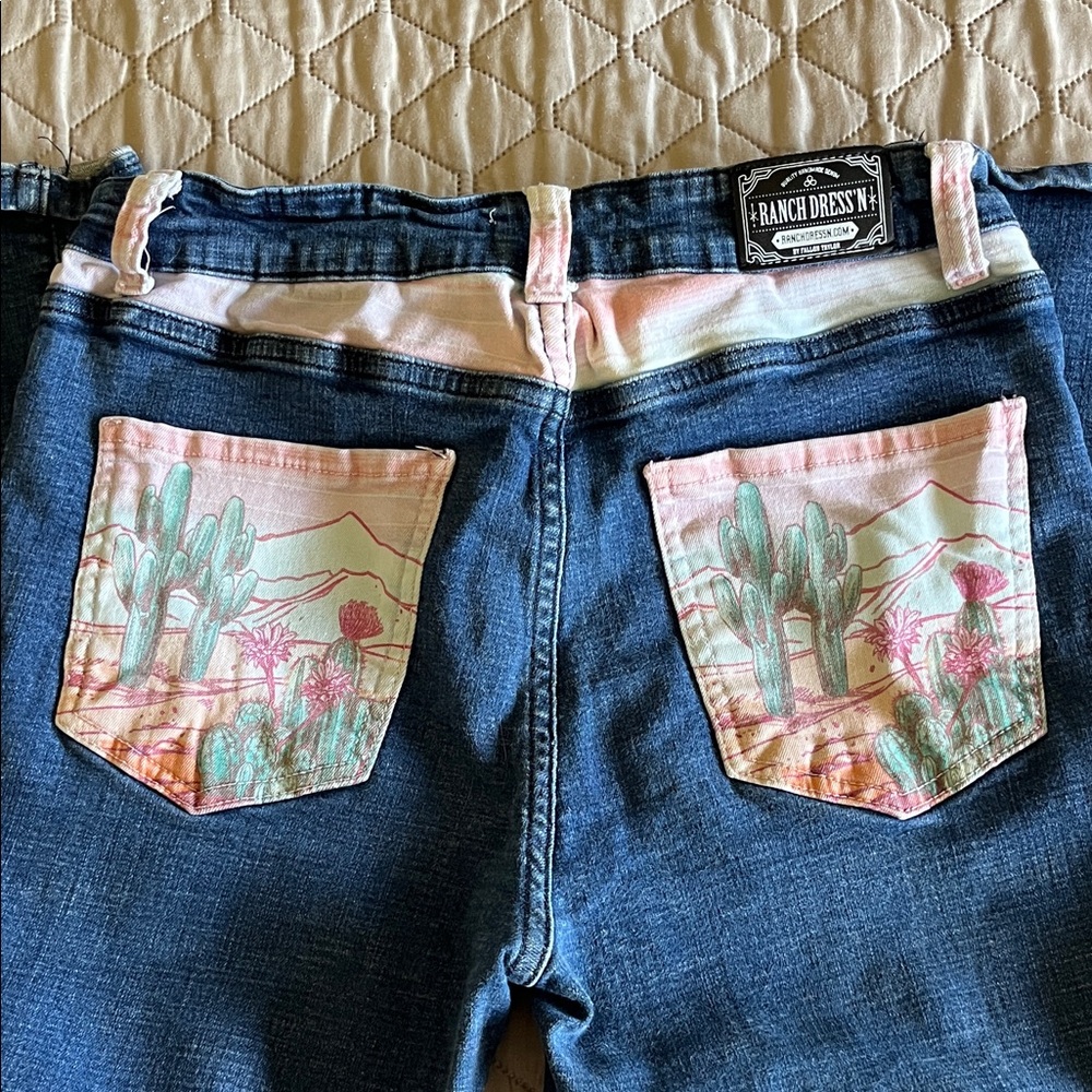 Ranch Dressn Bootcut Cactus Pocket jeans